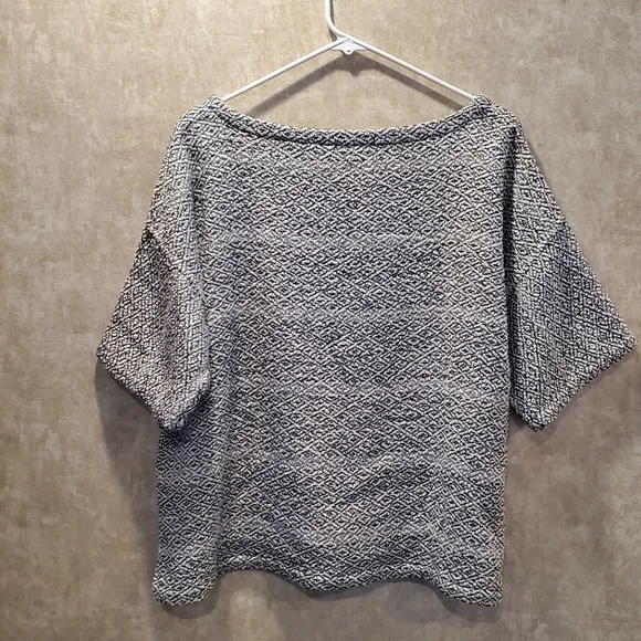 Eileen Fisher Organic Cotton Peruvian Boxy Sweater - Picture 6 of 7